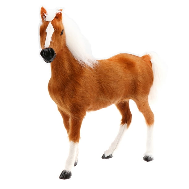 Simulation Plush Stuffed Horse Animal Figure Model Soft Kid Toy Home Decoration
